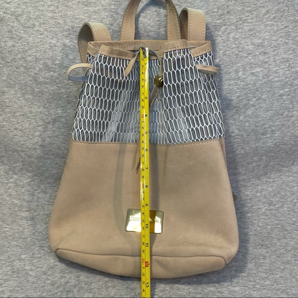 TRUE RELIGION Backpack Beach Bag Drawstring Suede and Mesh Waterproof Liner - Picture 9 of 9